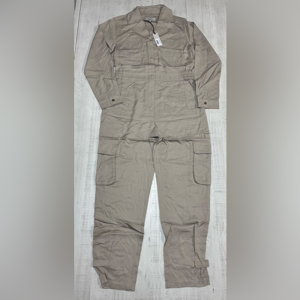 Martha steward utility jumpsuit wash taupe